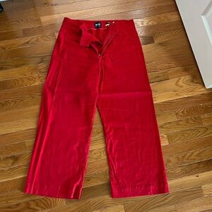Maeve by Anthropology the Collette Red linen pants size 30